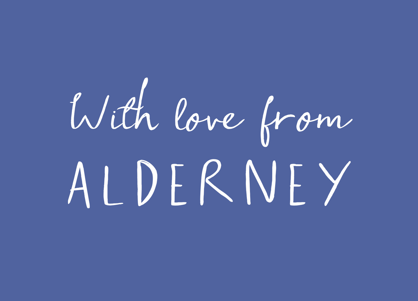 Alderney personal message card
